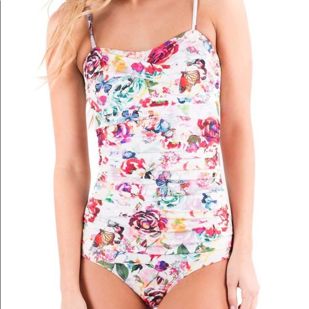 Floral one piece swimsuit
